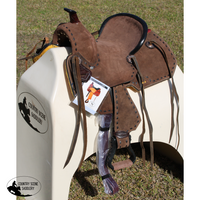 13’ Double T Youth/Pony Chocolate Roughout Barrel Saddle