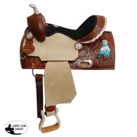 New! 13 Double T Youth Saddle With Painted Feather Accents. . Posted*