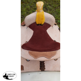 13" Pony / Youth Rough Out Leather Saddle with Tooled leather accents Full Quarter Horse (Pre-Orders) - Country Scene Saddlery and Pet Supplies
