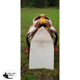 13" Pony / Youth Rough Out Leather Saddle with Tooled leather accents Full Quarter Horse (Pre-Orders) - Country Scene Saddlery and Pet Supplies