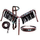 NEW! Showman ® 4 Piece beaded Navajo headstall and breast collar set. - Country Scene Saddlery and Pet Supplies
