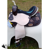 14",15",16" Circle S Barrel saddle set with feather tooling. - Country Scene Saddlery and Pet Supplies