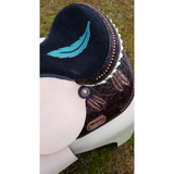 14",15",16" Circle S Barrel saddle set with feather tooling. - Country Scene Saddlery and Pet Supplies