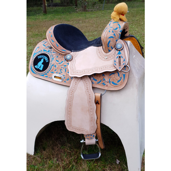 New! 14 15 16 Double T Barrel Saddle Set With Turn N Burn Design.~ Posted.