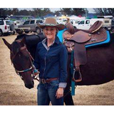 New! Double T Barrel Saddle With Silver Laced Tan Rawhide Cantle Posted.*~