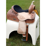 14", 15", 16" Double T Barrel style saddle with rainbow crystal rhinestones. - Country Scene Saddlery and Pet Supplies