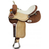 14" 15" 16" Double T Barrel Style Saddle with Texas Star Concho - Country Scene Saddlery and Pet Supplies