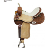 14" 15" 16" Double T Barrel Style Saddle with Texas Star Concho - Country Scene Saddlery and Pet Supplies