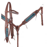 14 15 16 Double T Roughout Barrel Style Saddle Set.