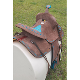14 15 16 Double T Roughout Barrel Style Saddle Set.