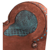 14 15 16 Double T Roughout Barrel Style Saddle Set.