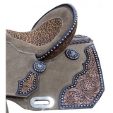 14", 15" DOUBLE T Rough Out Barrel style Full QH 7.5" - Country Scene Saddlery and Pet Supplies