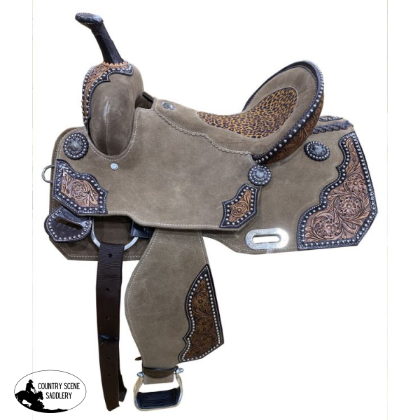 14 15 Double T Rough Out Barrel Style Full Qh 7.5 Western Saddles