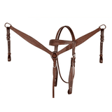 14", 15" Economy Barrel Style Saddle Set with basket stamp tooling. - Country Scene Saddlery and Pet Supplies