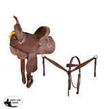 14 15 Economy Barrel Style Saddle Set With Basket Stamp Tooling. Saddle