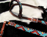 Showman ® Beaded Aztec 4 Piece Set. - Country Scene Saddlery and Pet Supplies