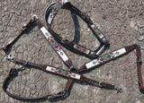 Showman® Argentina Cow Leather 3 Piece Headstall and breast collar set - Country Scene Saddlery and Pet Supplies