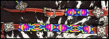 Showman Beaded Neon Tribal 4 Piece Headstall and Breastcollar Set - Country Scene Saddlery and Pet Supplies