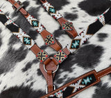 Showman ® SW beaded One Ear headstall and breastcollar set - Country Scene Saddlery and Pet Supplies