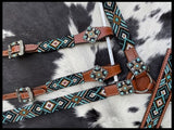 New! Showman ® Beaded Southwest Design 4 Piece Set. - Country Scene Saddlery and Pet Supplies
