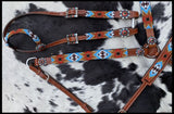 Showman ® Beaded Southwest Design 4 Piece Set. - Country Scene Saddlery and Pet Supplies