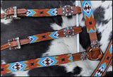 Showman ® Beaded Southwest Design 4 Piece Set. - Country Scene Saddlery and Pet Supplies