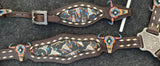 Showman ® Painted southwest design cowskull leather - Country Scene Saddlery and Pet Supplies