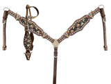 Showman ® Painted southwest design cowskull leather - Country Scene Saddlery and Pet Supplies