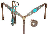 NEW! Showman® One Ear headstall and breast collar set with bling - Country Scene Saddlery and Pet Supplies
