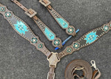 NEW! Showman® One Ear headstall and breast collar set with bling - Country Scene Saddlery and Pet Supplies