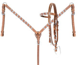 Showman® Argentina cow harness Leather browband headstall - Country Scene Saddlery and Pet Supplies