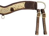 Showman ® Hair on Cowhide leather tripping collar - Country Scene Saddlery and Pet Supplies