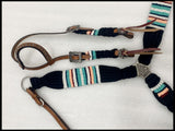 NEW! Showman Corded One Ear Headstall & Breast collar set - black - Country Scene Saddlery and Pet Supplies