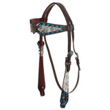New! Showman Copper Hide Classics Browband Headstall and Breastcollar Set - Country Scene Saddlery and Pet Supplies