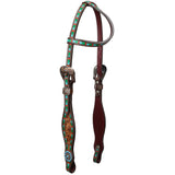 New! Showman Desert Bloom One Ear Headstall and Breastcollar Set - Country Scene Saddlery and Pet Supplies