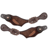 New! Showman Ladie's Raven Hide Spur Straps - Country Scene Saddlery and Pet Supplies