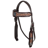 New! Showman Dark Range Rose Browband Headstall and Breastcollar Set - Country Scene Saddlery and Pet Supplies