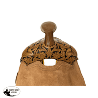 1480816 16 Roper Style Roughout Hardseat Saddle With Tooling And Rawhide Accents Roping Style
