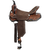 New! Double T Heritage Rose Spinal Relief Barrel Style Saddle - Country Scene Saddlery and Pet Supplies