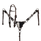New! Showman Starlight Hide One Ear Headstall and Breastcollar Set - Country Scene Saddlery and Pet Supplies