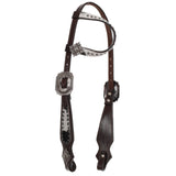 New! Showman Starlight Hide One Ear Headstall and Breastcollar Set - Country Scene Saddlery and Pet Supplies