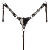 New! Showman Starlight Hide One Ear Headstall and Breastcollar Set - Country Scene Saddlery and Pet Supplies
