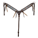 New! Showman Weathered Steer Traditional One Ear Headstall and Breastcollar Set - Country Scene Saddlery and Pet Supplies