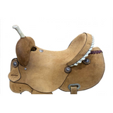 15", 16" Circle S Barrel Style Rought Out Saddle with rawhide accents. - Country Scene Saddlery and Pet Supplies