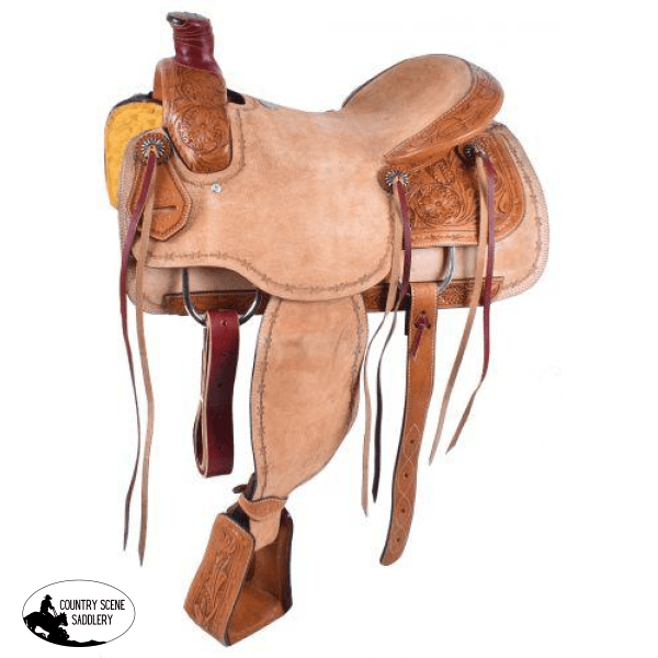New! 15 16 Circle S Roping Saddle With Roughout Seat. Posted.*~