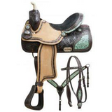 New! 15 16 Double T Barrel Saddle Set Full Qh Posted*~