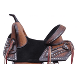 15", 16" Double T Treeless Saddle with Hand Painted arrow design. - Country Scene Saddlery and Pet Supplies