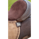 15", 16" Showman™ Argentina Cow Leather Barrel Style Saddle. - Country Scene Saddlery and Pet Supplies