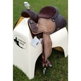 15", 16" Showman™ Argentina Cow Leather Barrel Style Saddle. - Country Scene Saddlery and Pet Supplies