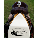15", 16" Showman™ Argentina Cow Leather Barrel Style Saddle. - Country Scene Saddlery and Pet Supplies